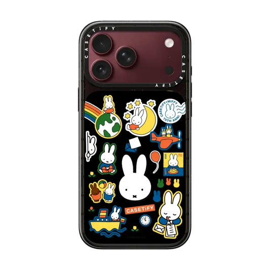 Miffy Postage Collage Sticker Case (Clear)